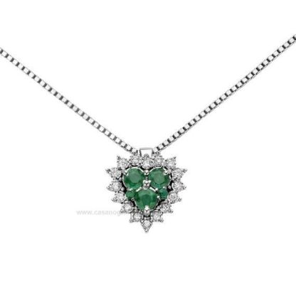 Collana Cuore Smeraldi Ct. 0,47 D. Ct. 0,04 Dhpe9130.004